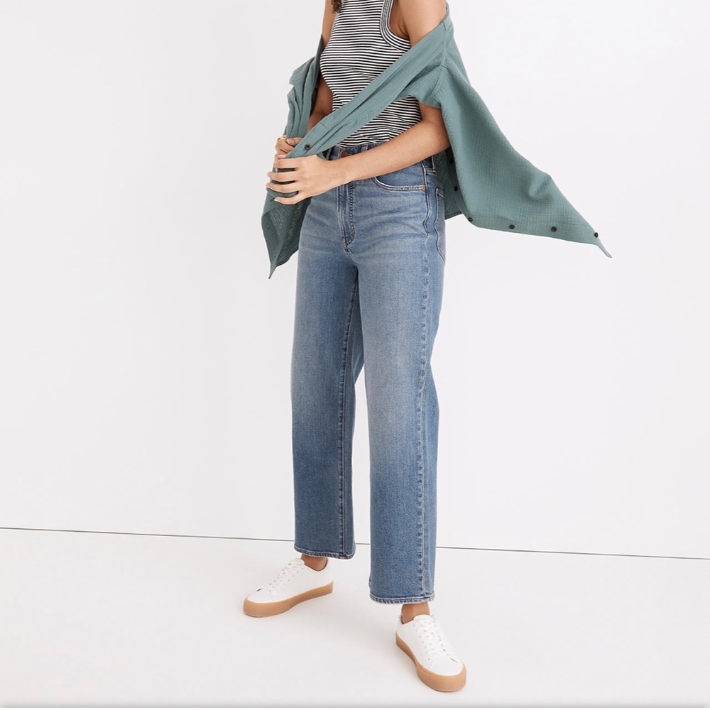 Madewell - Perfect Vintage Wide-Leg Crop Jean in Montclare Wash